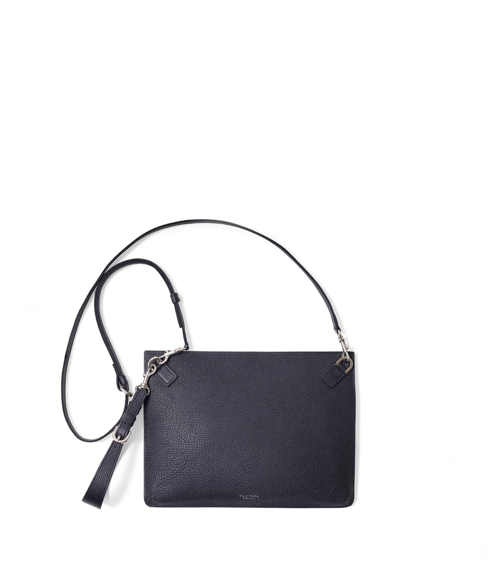 フジタカ シェーブル ゴートレザー クラッチショルダーバッグ