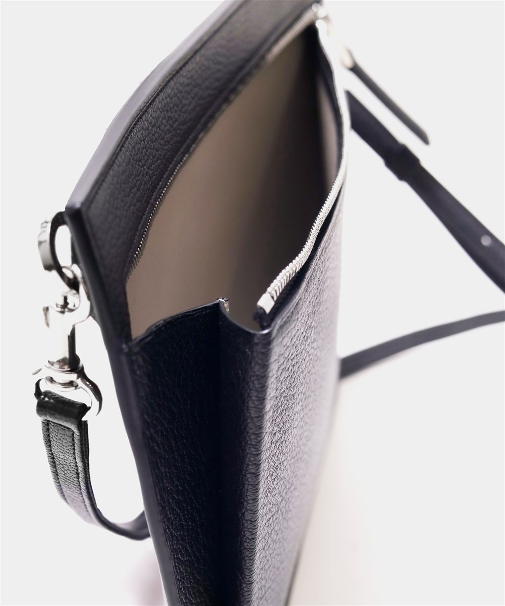 フジタカ シェーブル ゴートレザー クラッチショルダーバッグ