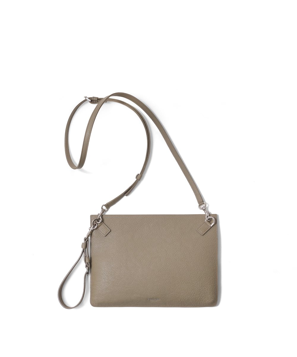 フジタカ シェーブル ゴートレザー クラッチショルダーバッグ