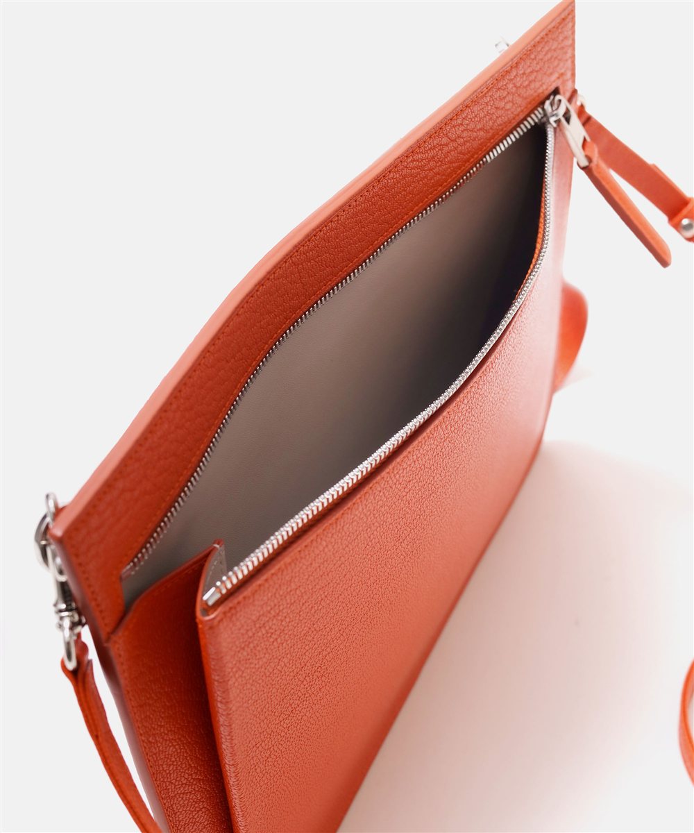 フジタカ シェーブル ゴートレザー クラッチショルダーバッグ