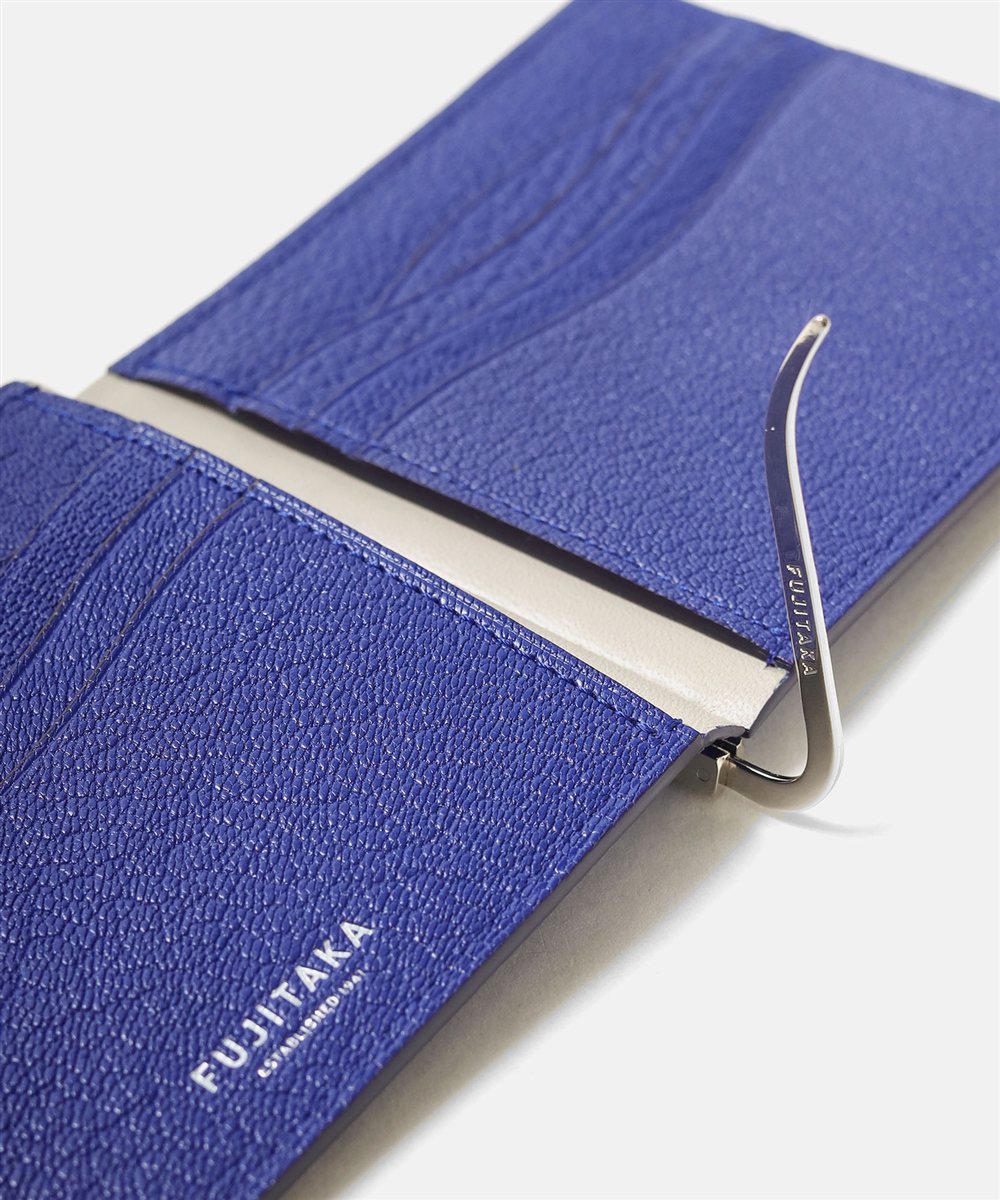 フジタカ シェーブル ゴートレザー マネークリップ カード段8