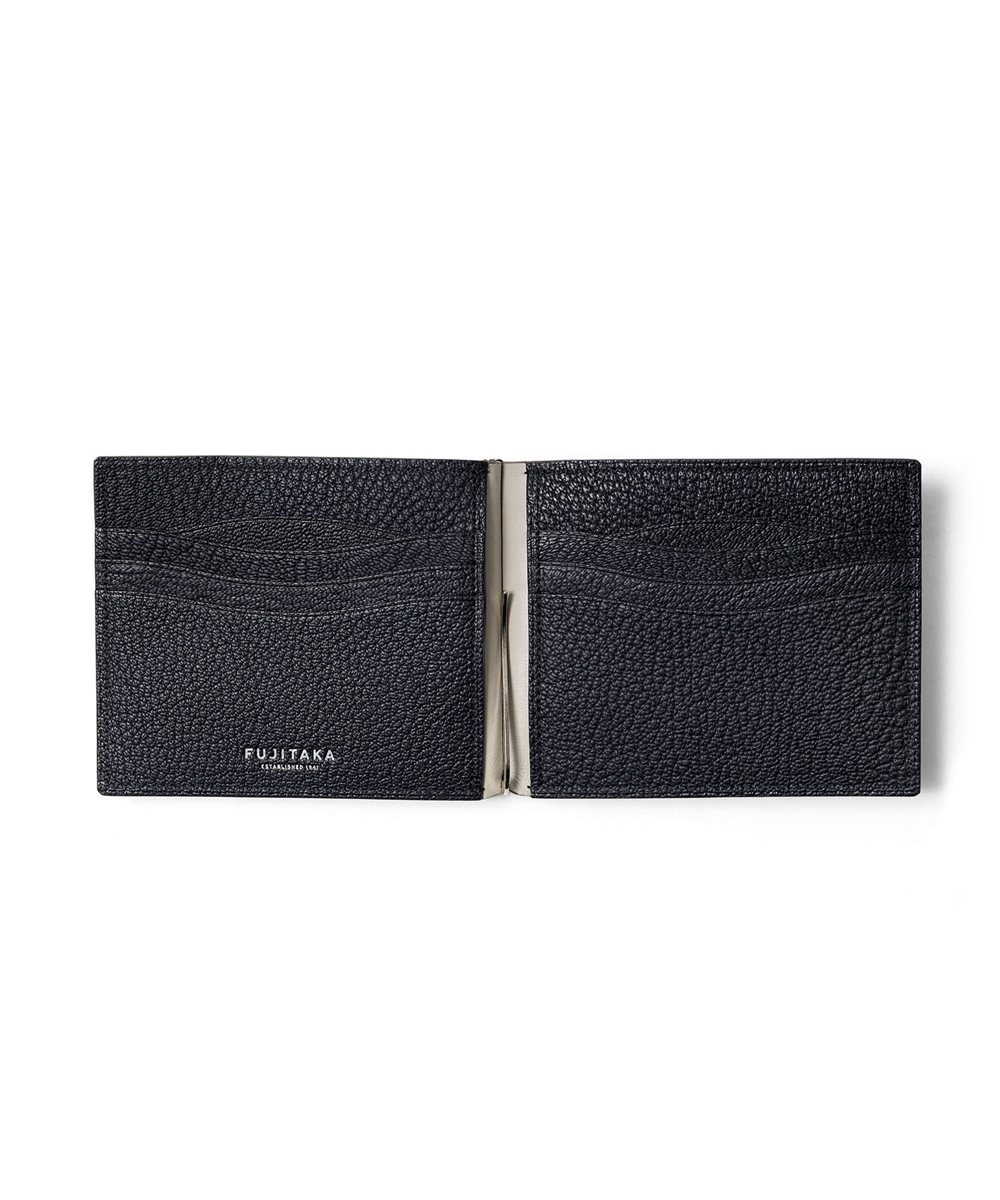 フジタカ シェーブル ゴートレザー マネークリップ カード段8
