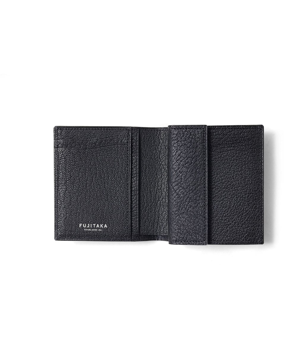 フジタカ シェーブル ゴートレザー 二つ折り財布 カード段5