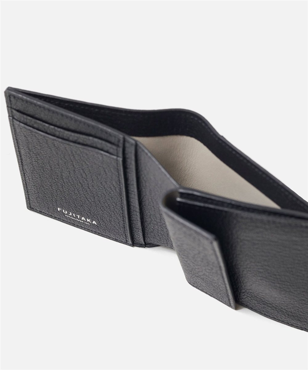 フジタカ シェーブル ゴートレザー 二つ折り財布 カード段5