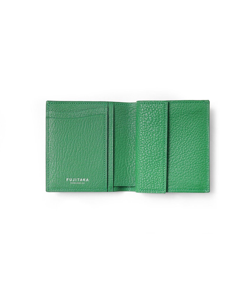 フジタカ シェーブル ゴートレザー 二つ折り財布 カード段5
