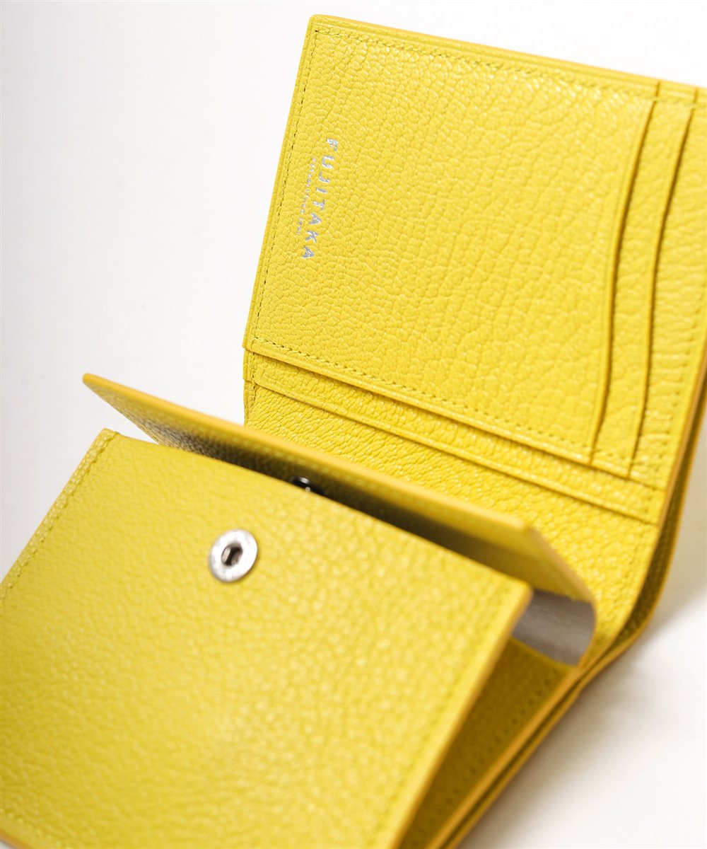 フジタカ シェーブル ゴートレザー 二つ折り財布 カード段5