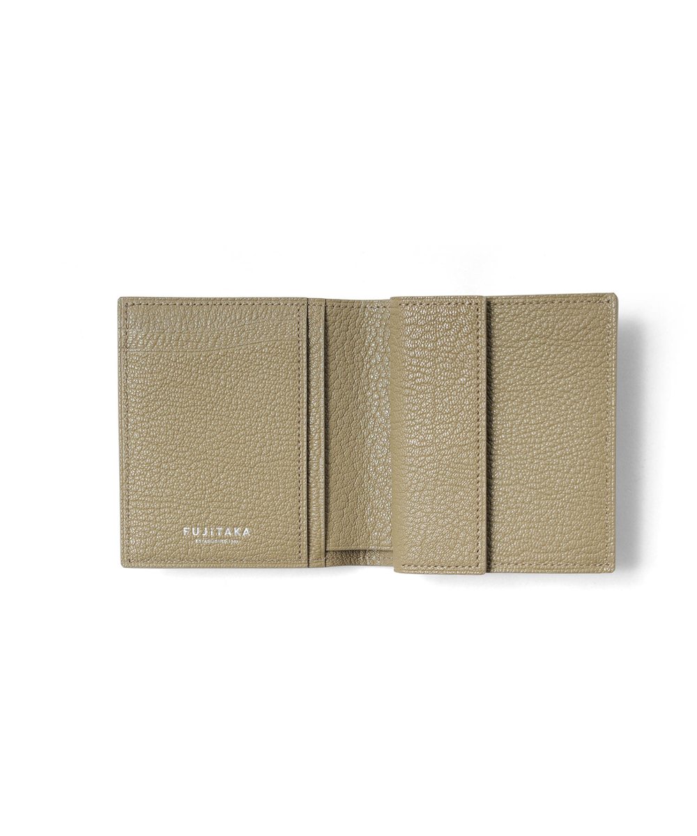 フジタカ シェーブル ゴートレザー 二つ折り財布 カード段5