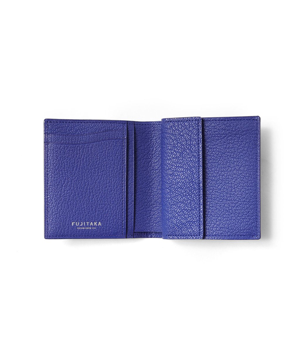 フジタカ シェーブル ゴートレザー 二つ折り財布 カード段5