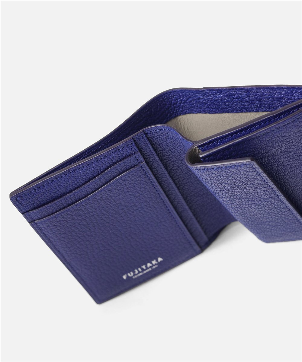 フジタカ シェーブル ゴートレザー 二つ折り財布 カード段5
