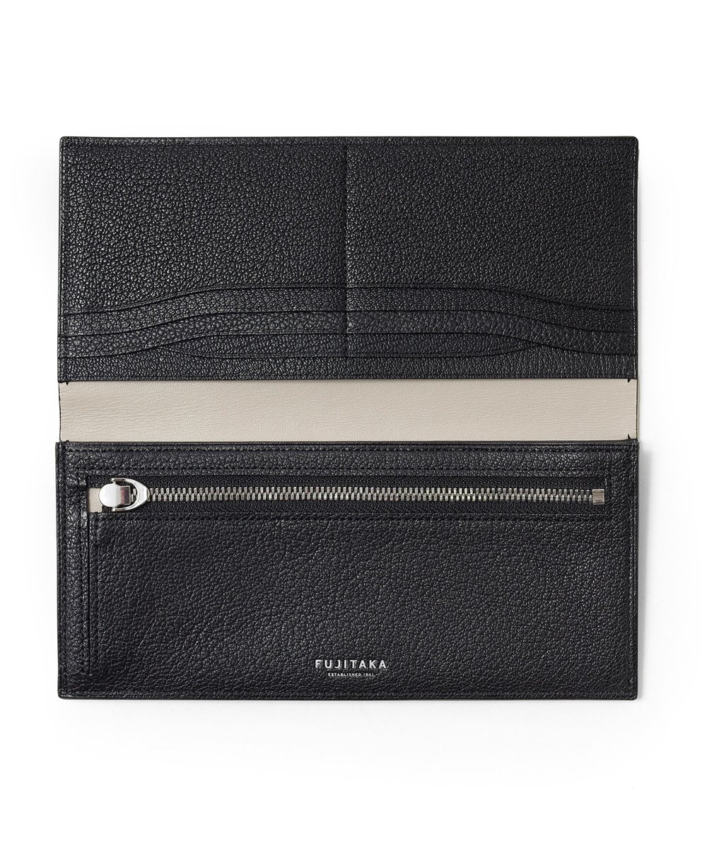 フジタカ シェーブル ゴートレザー 長財布 カード段8
