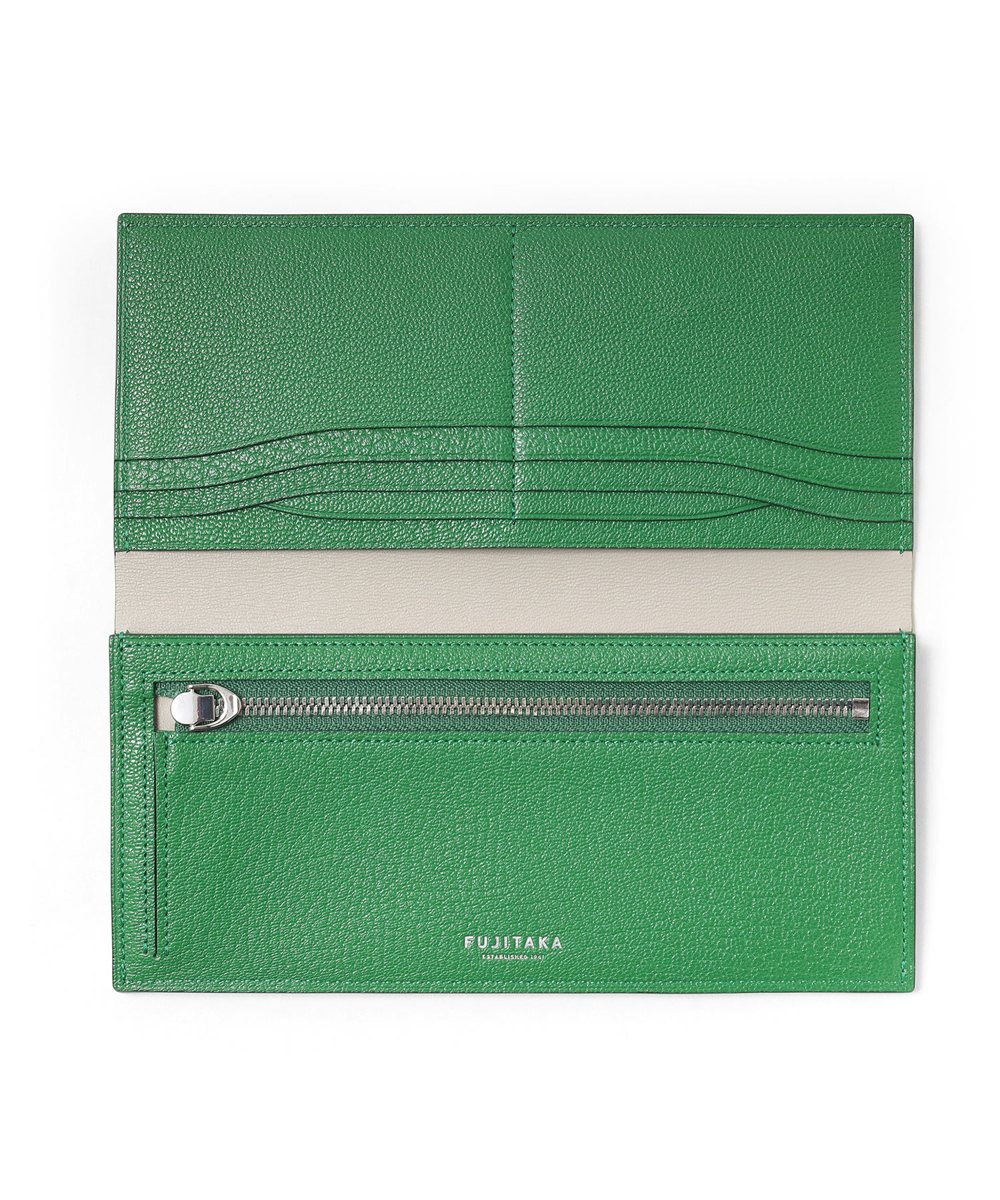 フジタカ シェーブル ゴートレザー 長財布 カード段8