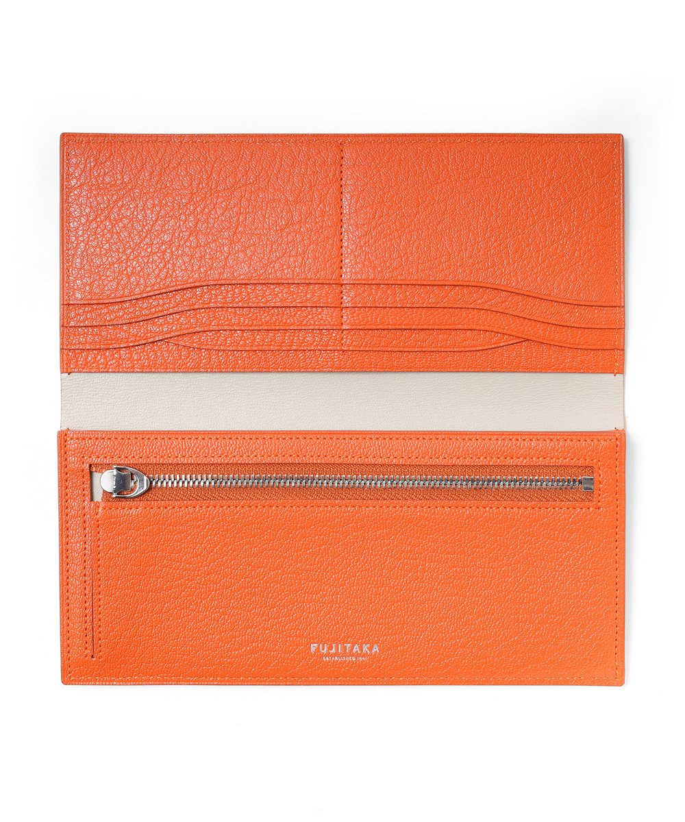 フジタカ シェーブル ゴートレザー 長財布 カード段8