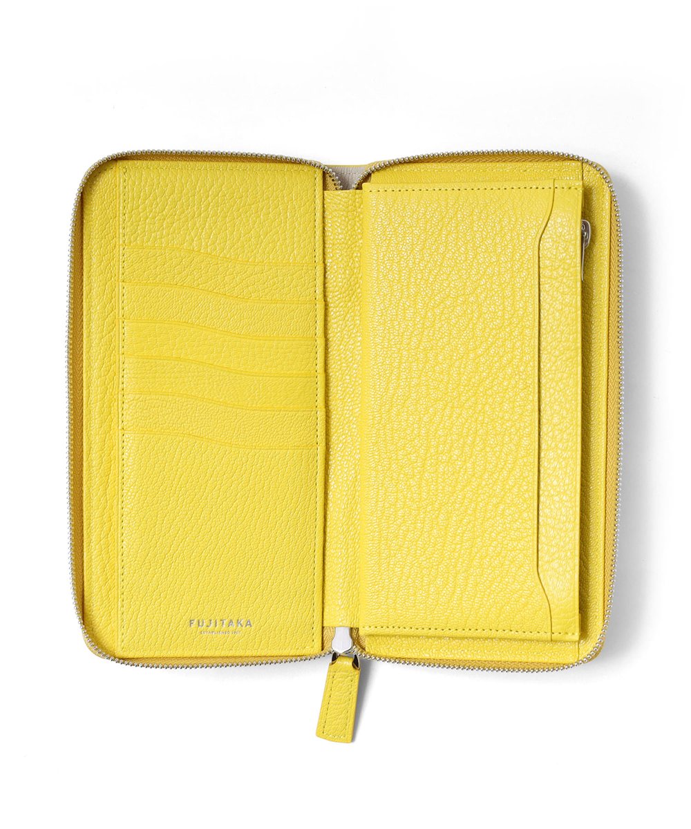 フジタカ シェーブル ゴートレザー ラウンドファスナー長財布 カード段6