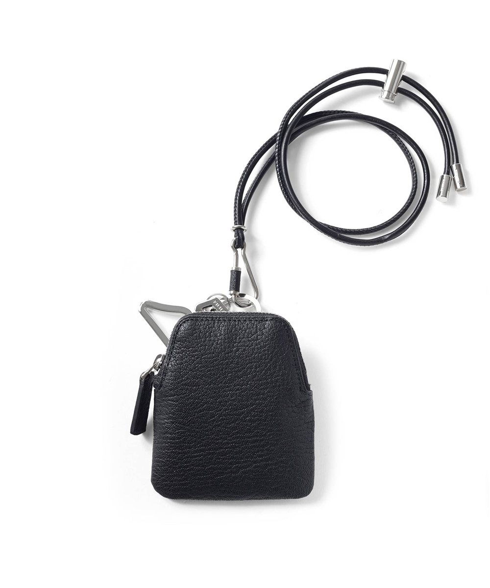 シェーブル ゴートレザー 総革ネックポーチ