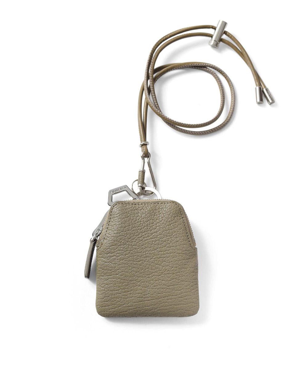 シェーブル ゴートレザー 総革ネックポーチ