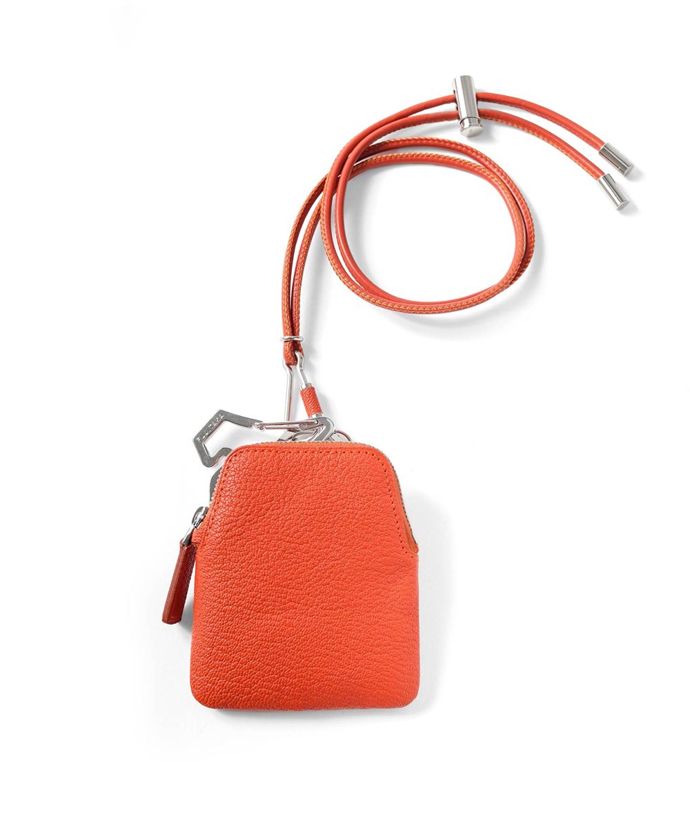 シェーブル ゴートレザー 総革ネックポーチ