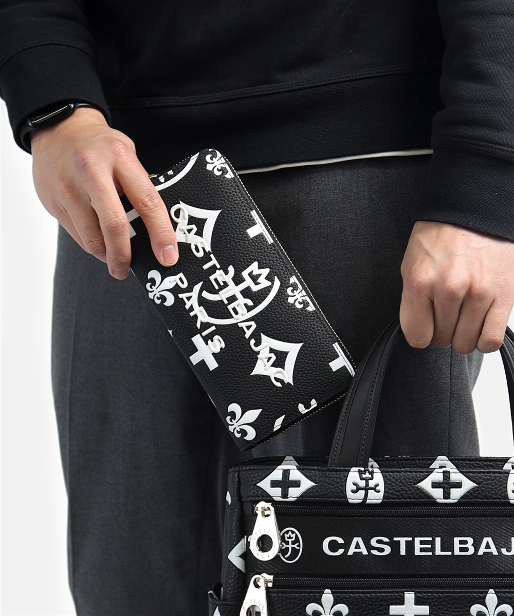 カステルバジャック クレア ラウンドファスナー長財布 カード段12