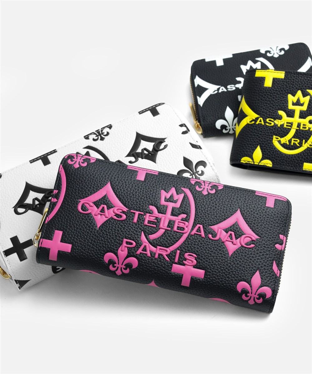 カステルバジャック クレア ラウンドファスナー長財布 カード段12