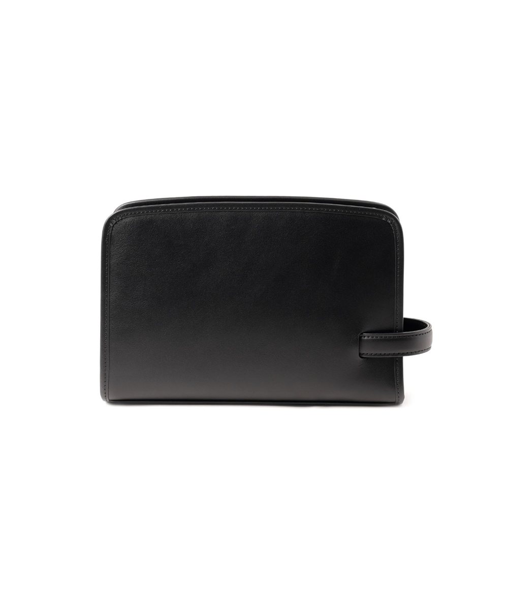 タケオキクチ ボルトン レザーメンズポーチ 24cm