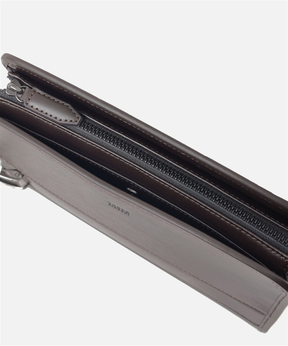タケオキクチ ボルトン レザーメンズポーチ 27cm