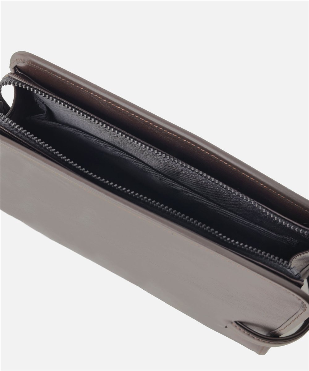 タケオキクチ ボルトン レザーメンズポーチ 27cm