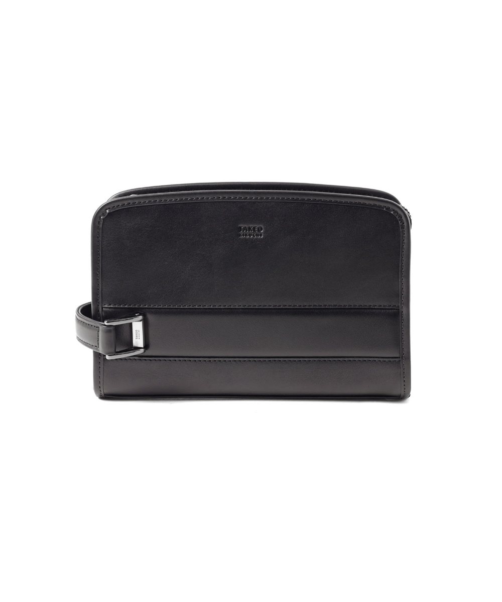 タケオキクチ ボルトン レザーメンズポーチ 27cm