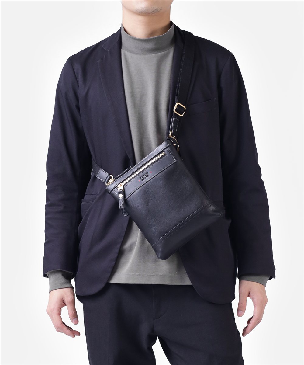 タケオキクチ マンチェスター レザーミニショルダーバッグ