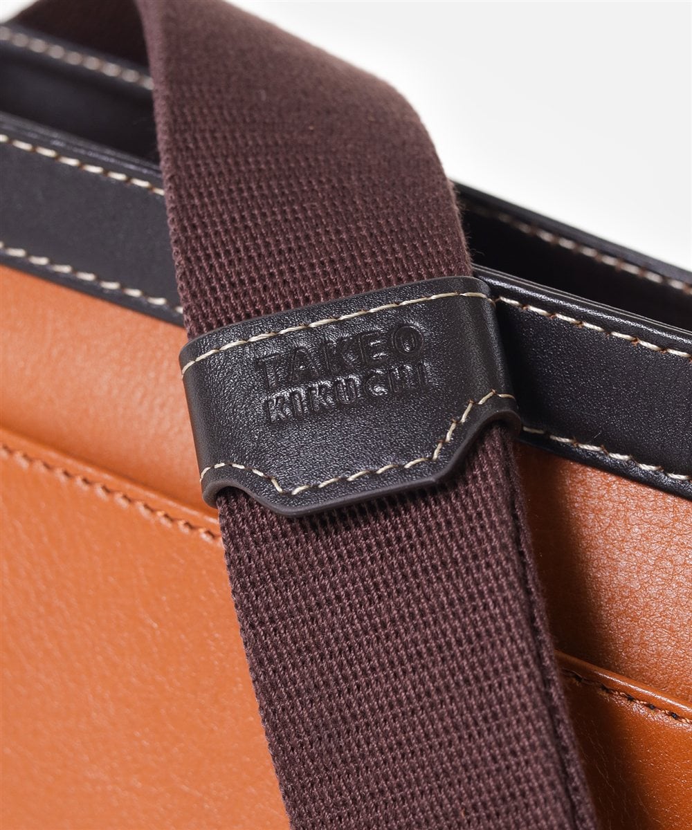 タケオキクチ マンチェスター レザーショルダーバッグ B5