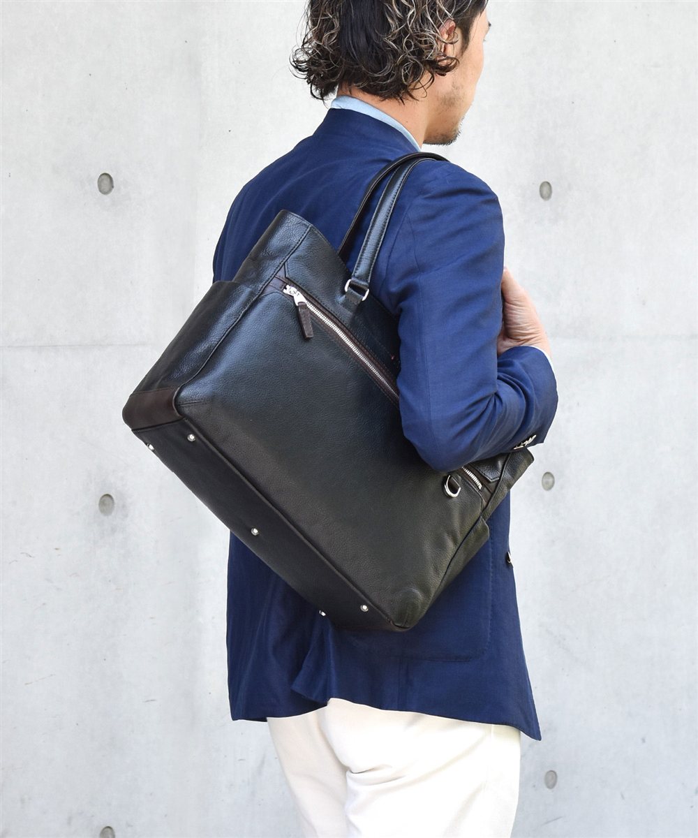 タケオキクチ レポート レザートートバッグ A4