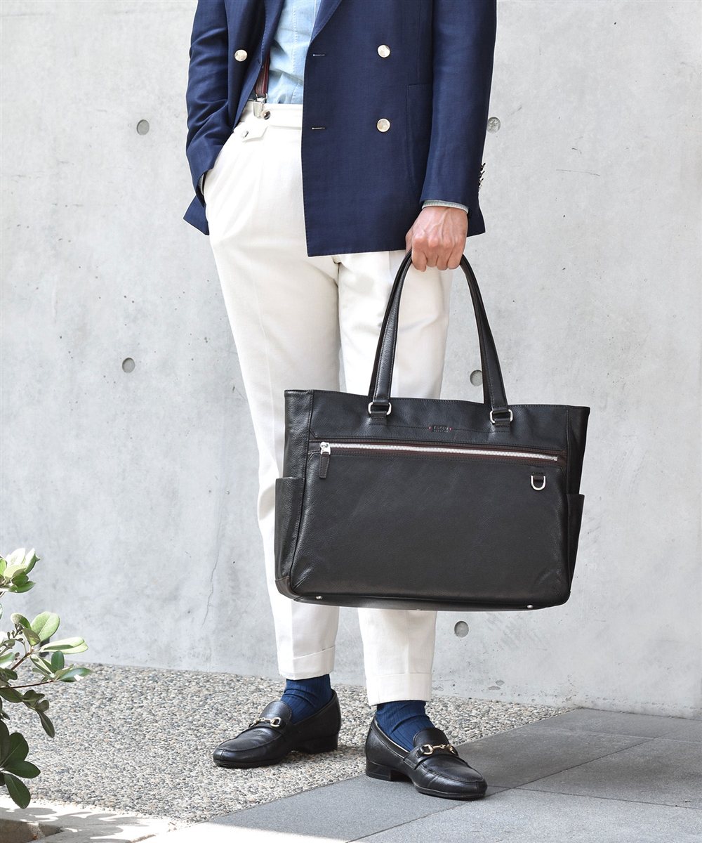 タケオキクチ レポート レザートートバッグ B4