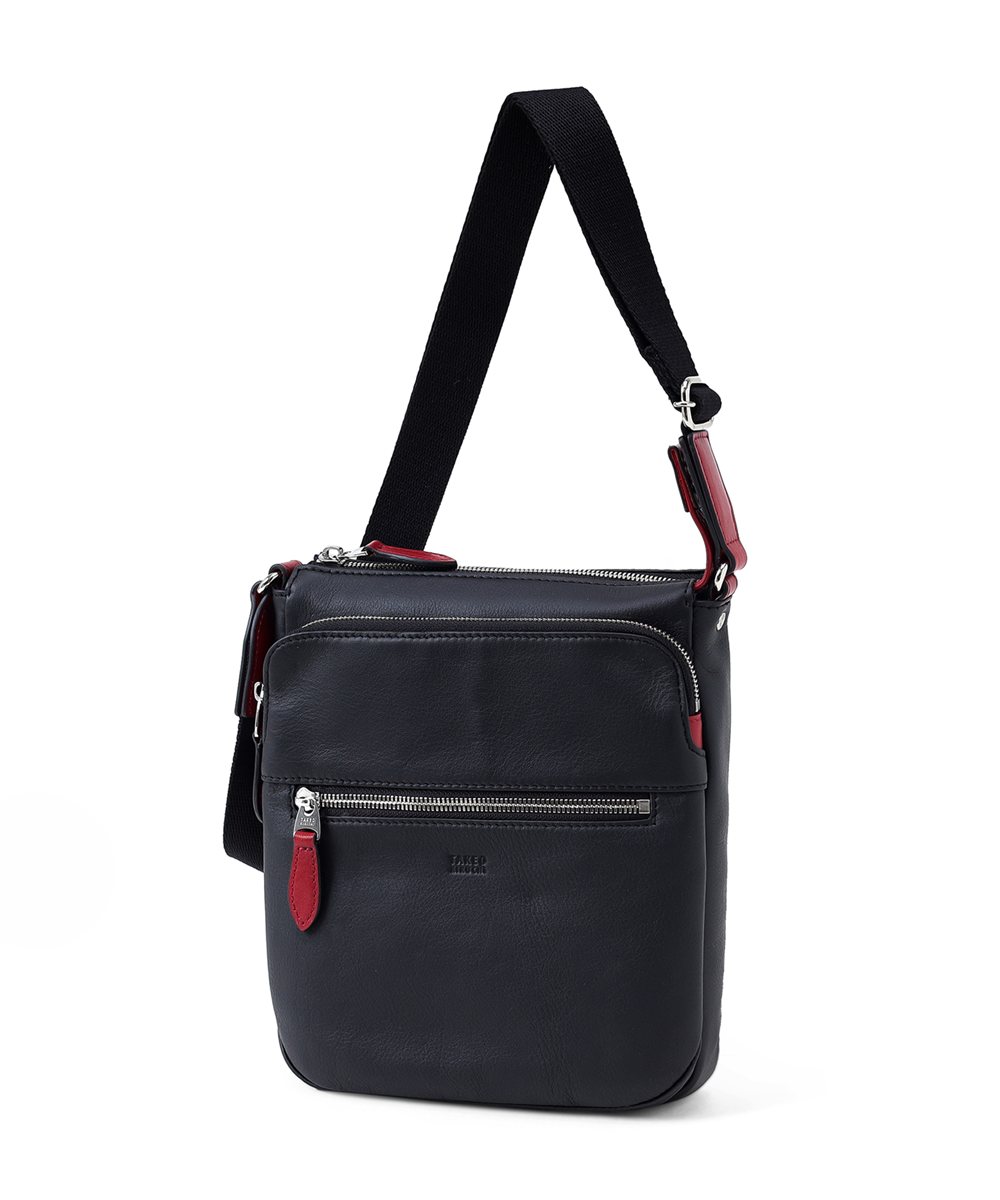 TAKEO KIKUCHI ソバージュ 本革 斜め掛けバッグ 黒 B5対応 TAKEO KIKUCHI（タケオキクチ） SAUVAGE ソバージュ ショルダーバッグ