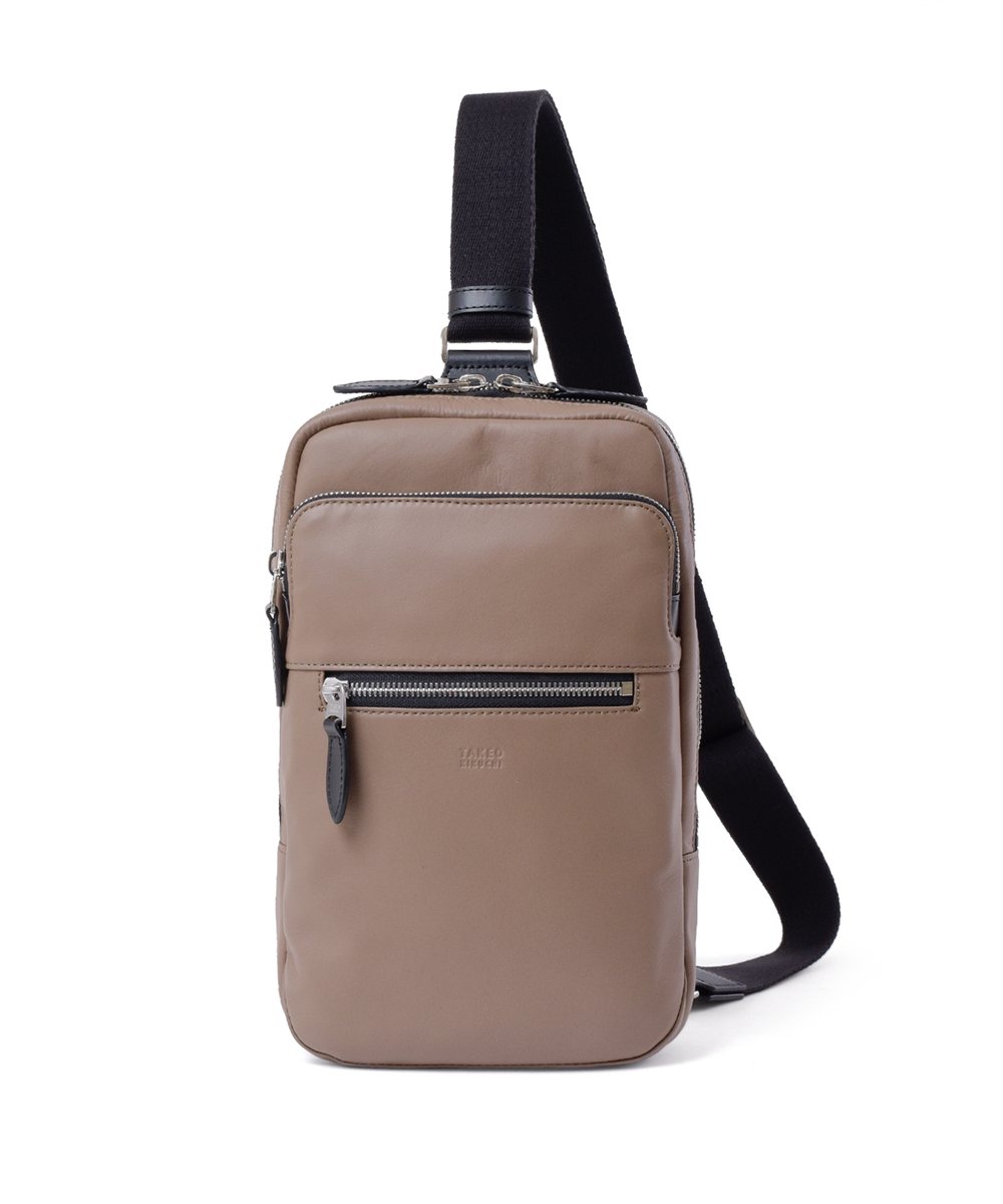 タケオキクチ ソバージュ レザーワンショルダーバッグ