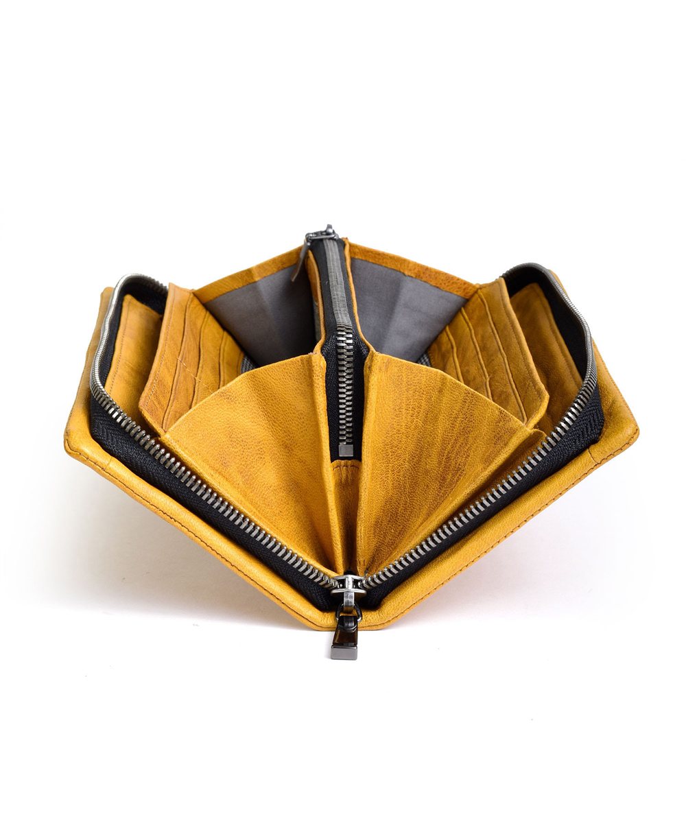 タケオキクチ オイスター ラウンドファスナー長財布 カード段13