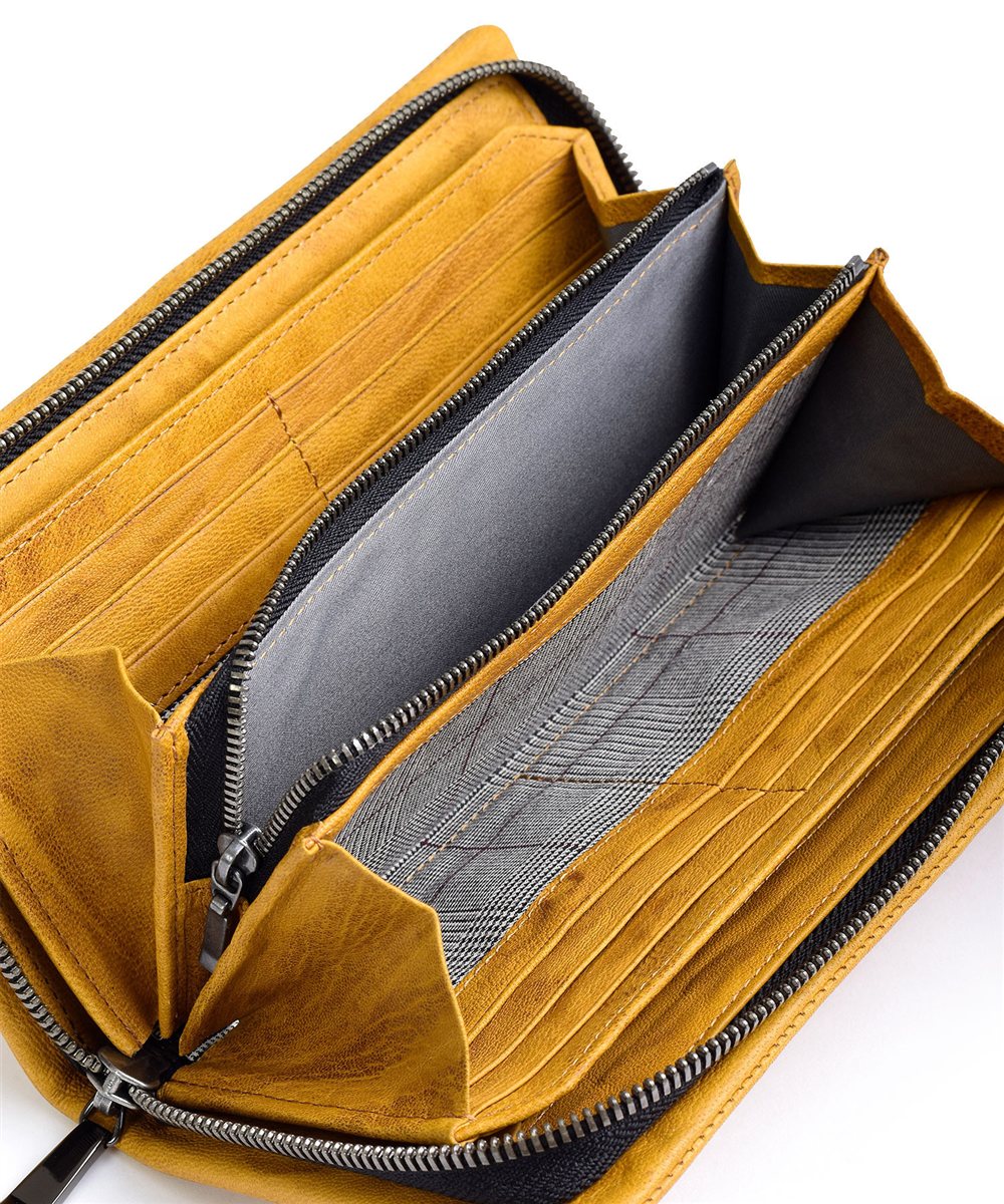 タケオキクチ オイスター ラウンドファスナー長財布 カード段13