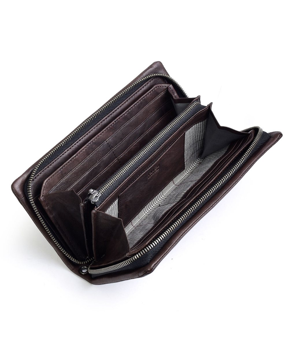 タケオキクチ オイスター ラウンドファスナー長財布 カード段13