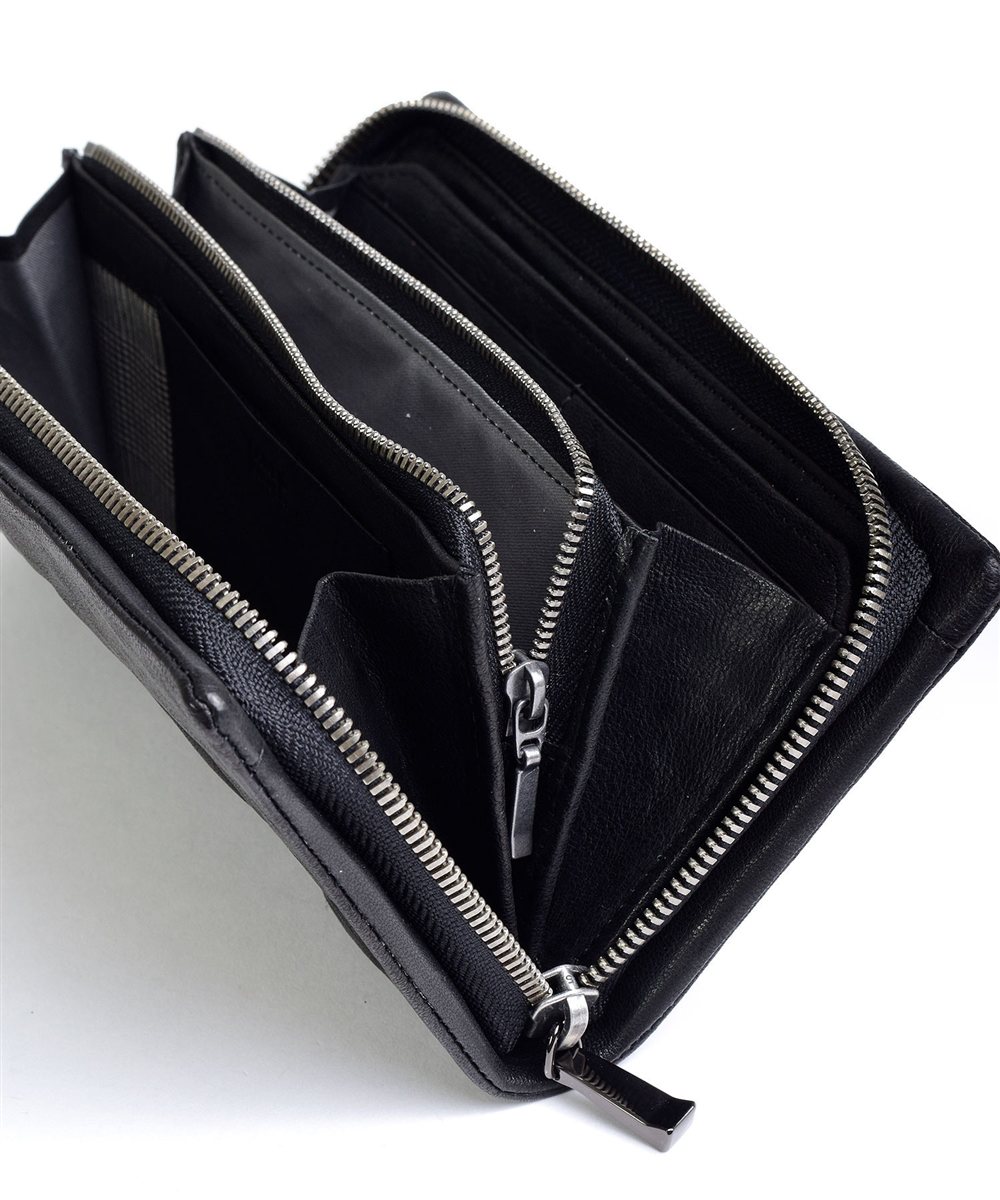 タケオキクチ オイスター ラウンドファスナー長財布 カード段13