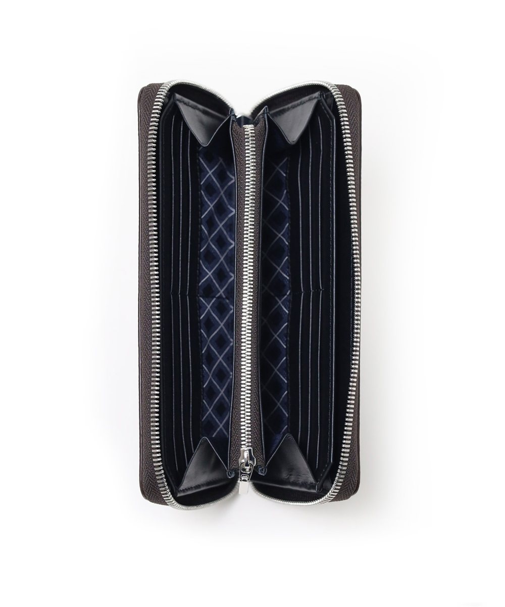 タケオキクチ パナマ ラウンドファスナー長財布 カード段13