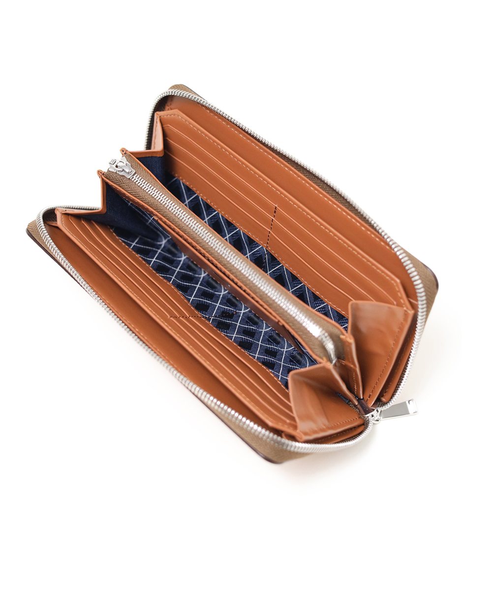 タケオキクチ パナマ ラウンドファスナー長財布 カード段13