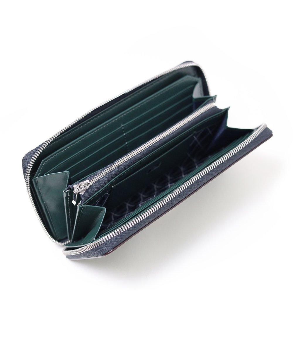 タケオキクチ パナマ ラウンドファスナー長財布 カード段13