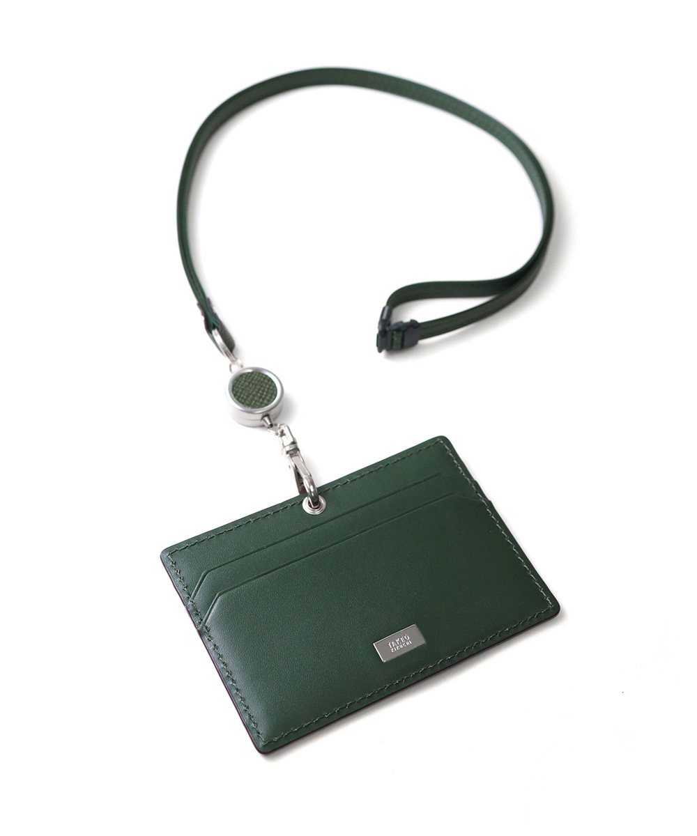 タケオキクチ パナマ IDカードホルダー リール付き