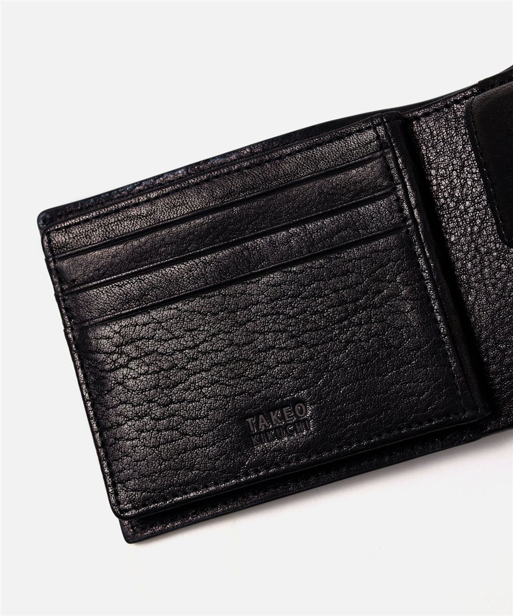 タケオキクチ コイン 二つ折り財布 中ベラ付き カード段12