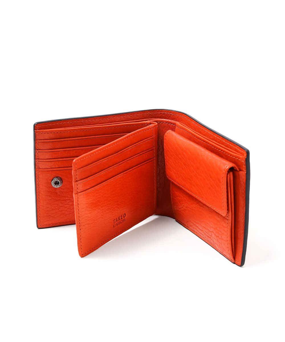 タケオキクチ コイン 二つ折り財布 中ベラ付き カード段12