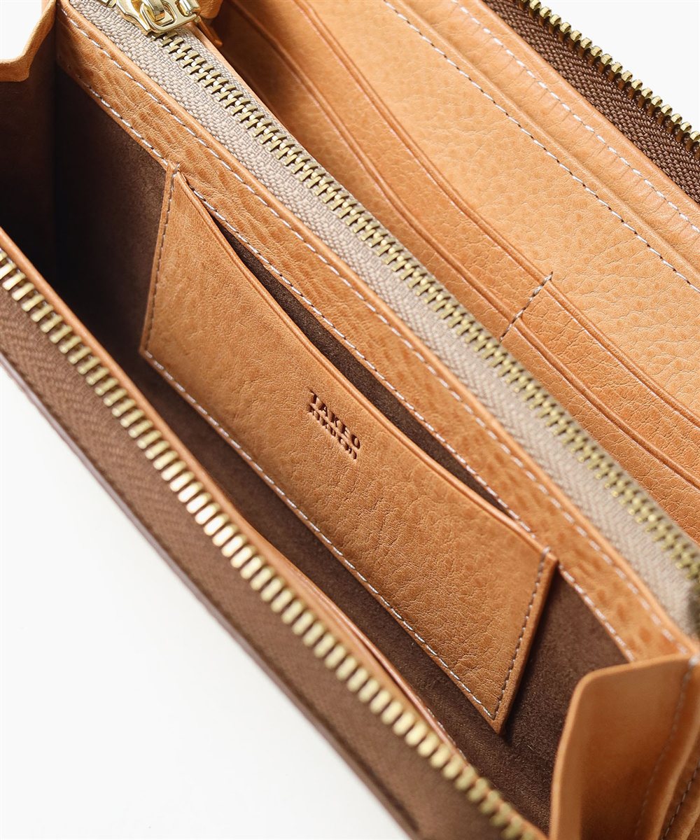 タケオキクチ ターナリー ラウンドファスナー長財布 カード段13