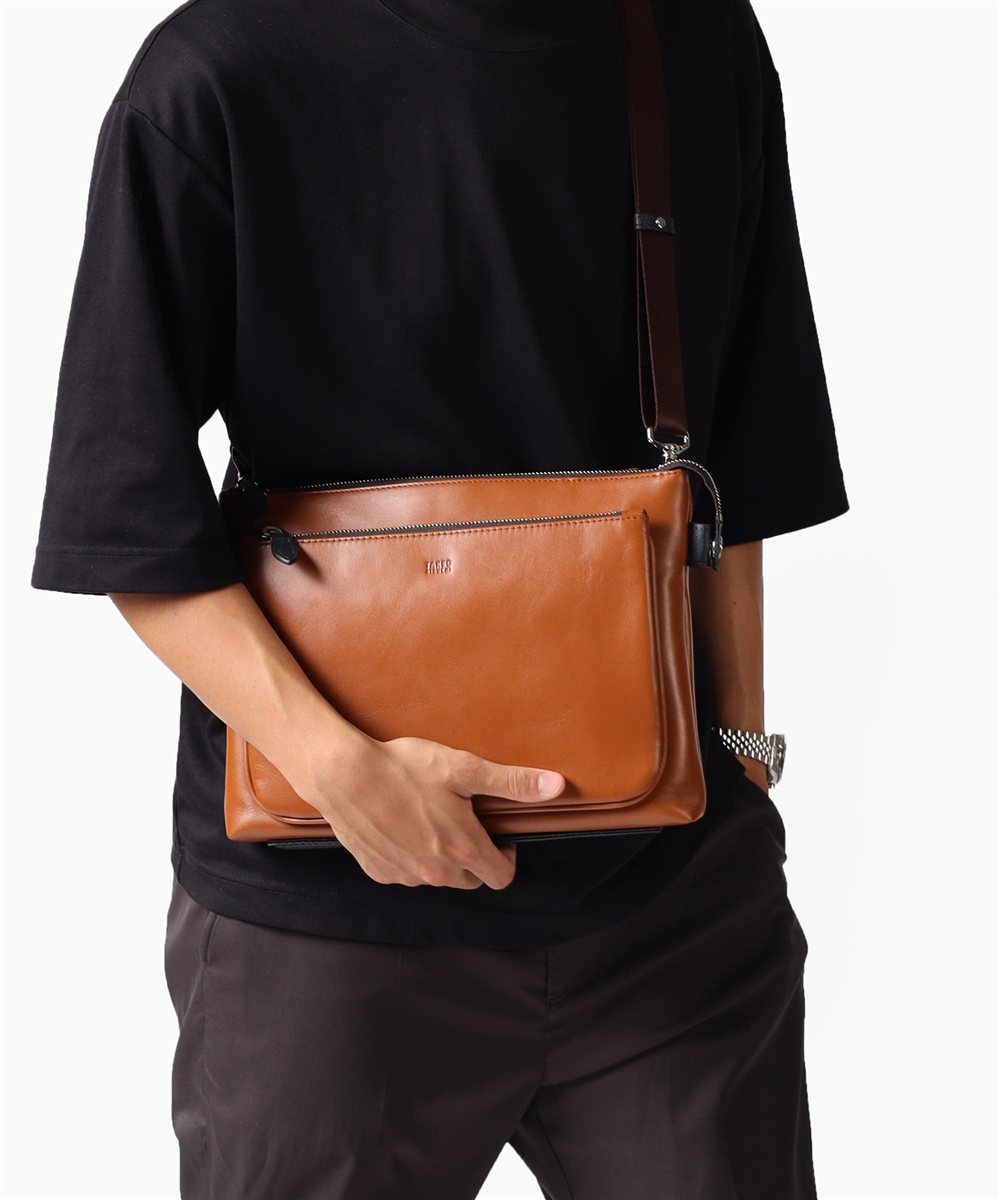 タケオキクチ セレーノ クラッチバッグ兼用 レザーショルダーバッグ B5