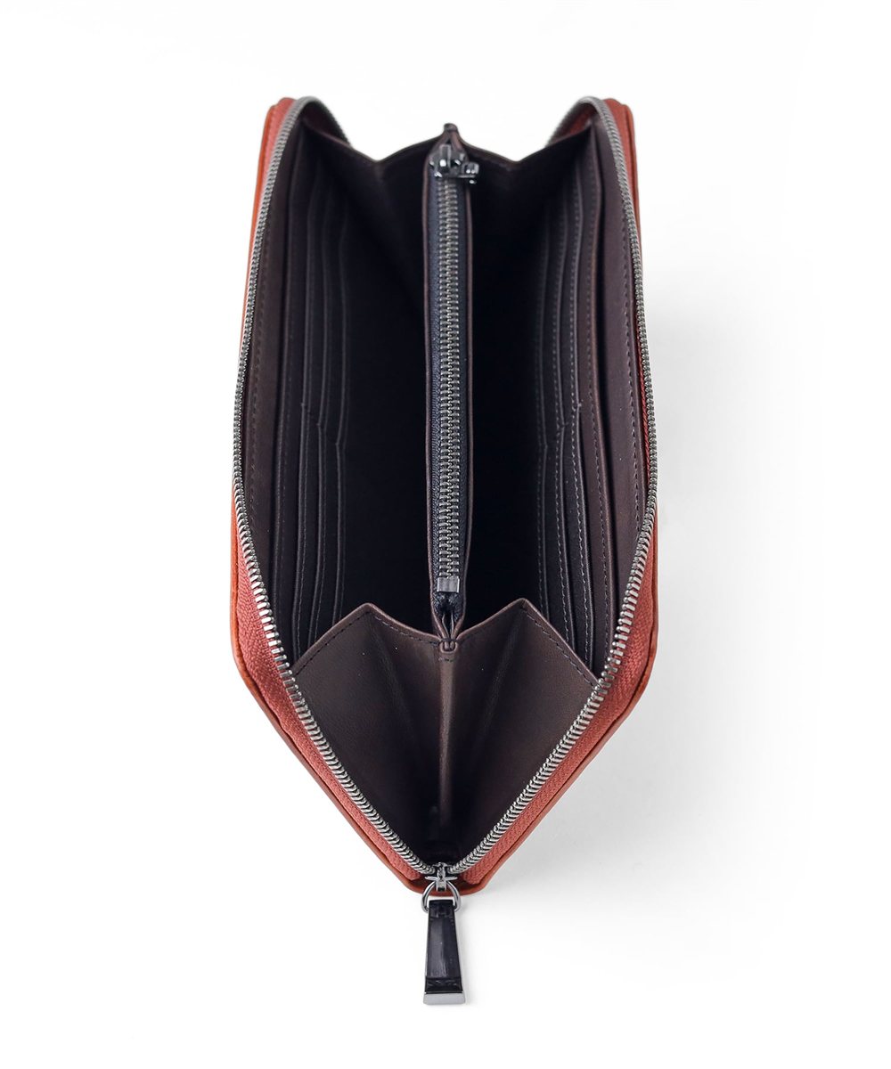 タケオキクチ ヘリテージ ラウンドファスナー長財布 カード段12