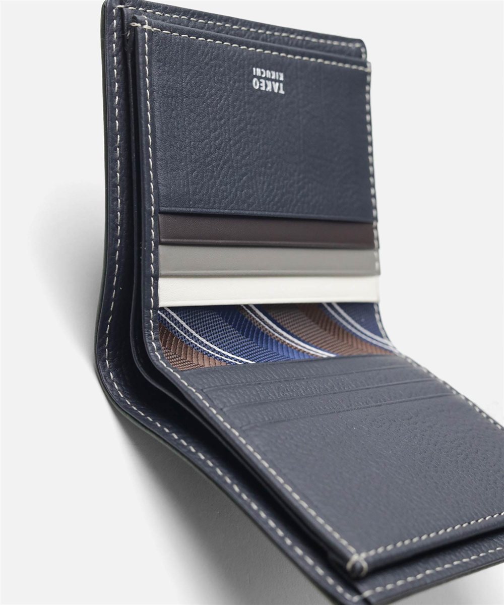 タケオキクチ クォーター 二つ折り財布 純札 カード段8