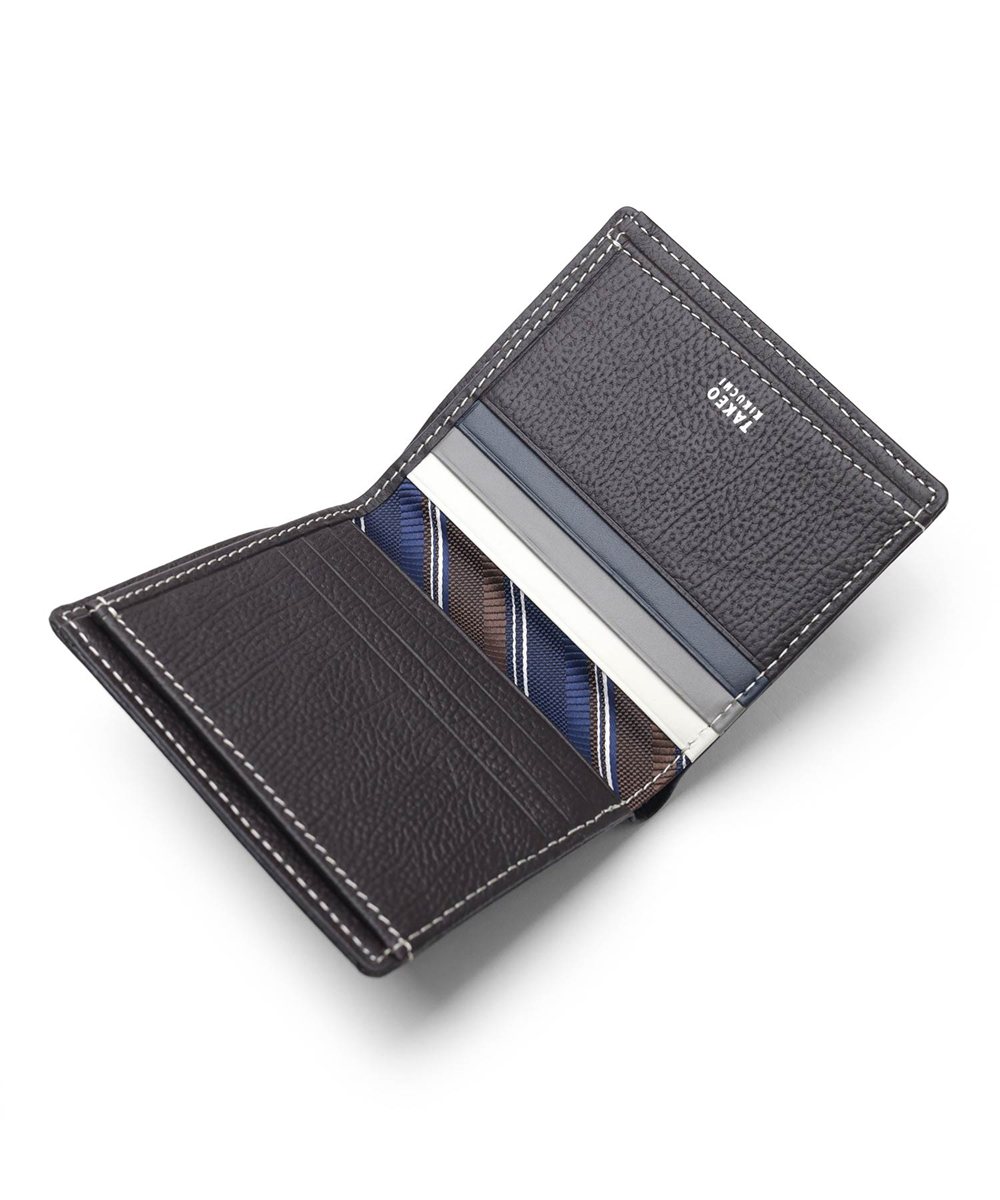 タケオキクチ クォーター 二つ折り財布 純札 カード段8