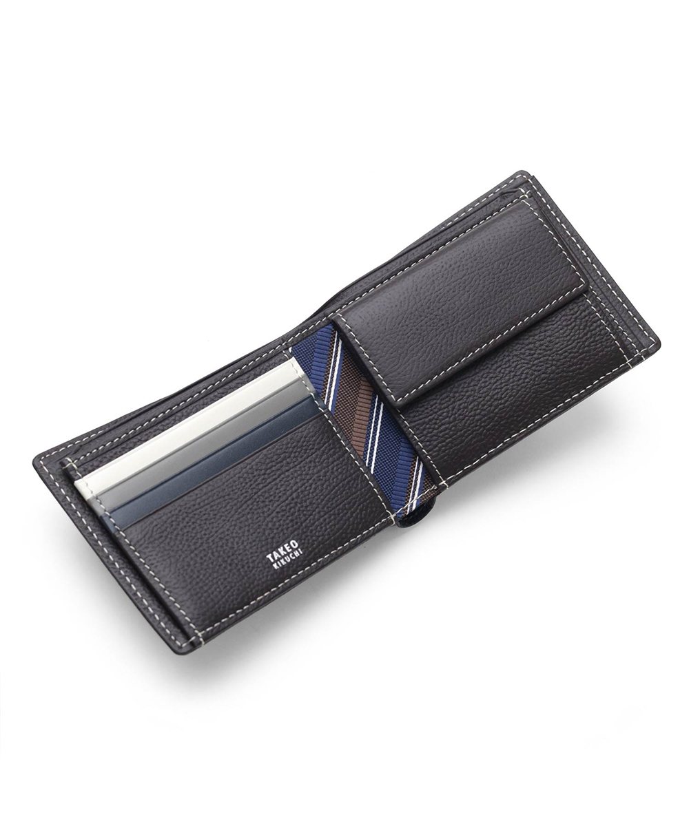 タケオキクチ クォーター 二つ折り財布 カード段6