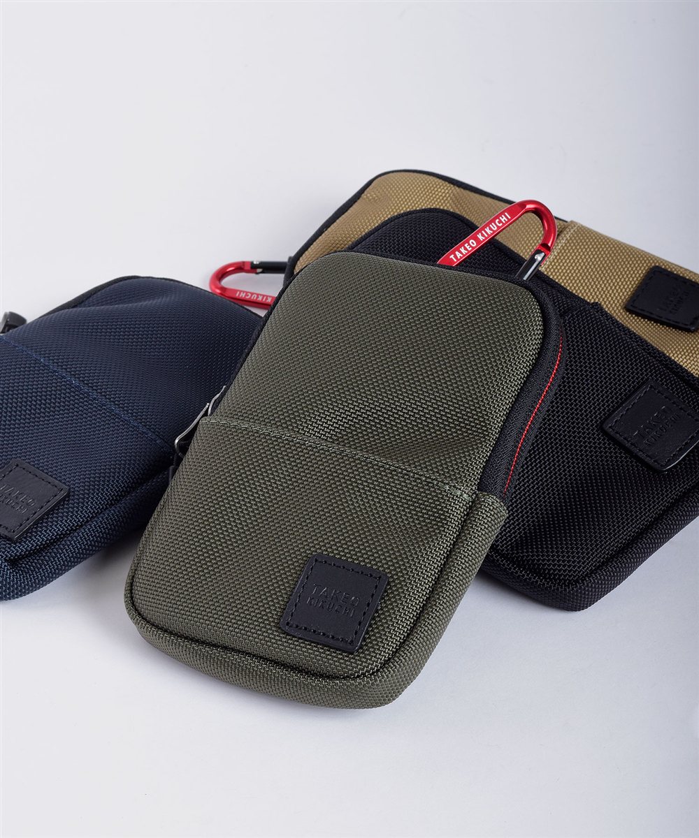 タケオキクチ スプリット ショルダーバッグ B5 スマホポーチ付き