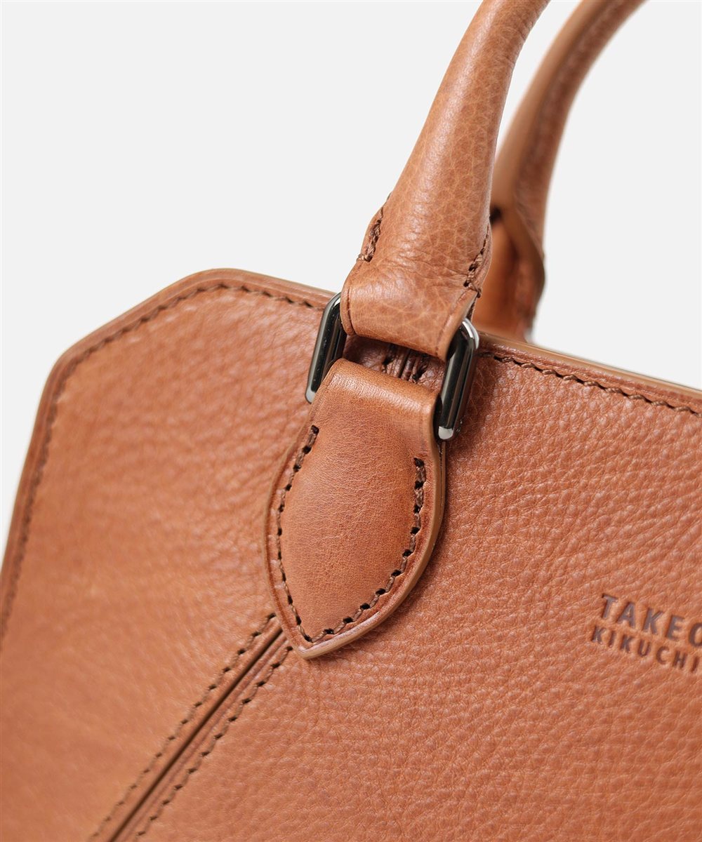 タケオキクチ イーサン レザーブリーフバッグ ミニ